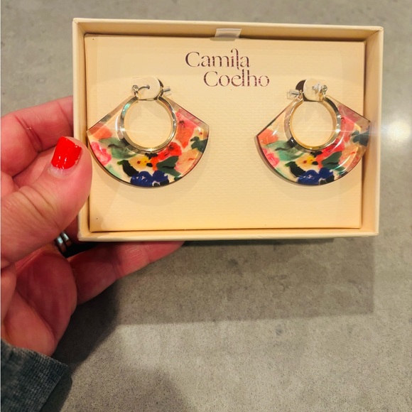 Camila Coelho Jewelry - Camila Coelho Acrylic Hoop Earrings